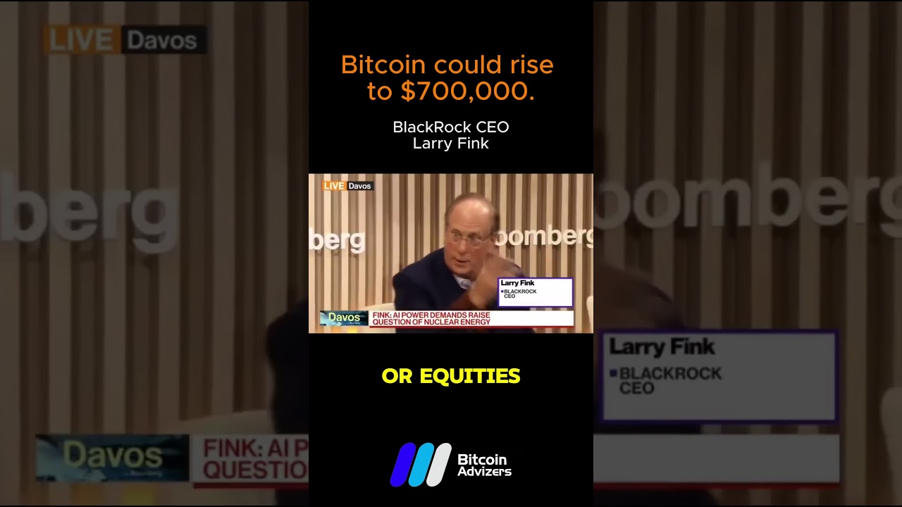 BlackRock CEO Larry Fink says he’s a “big believer” in Bitcoin and predicts it could rise to $700K