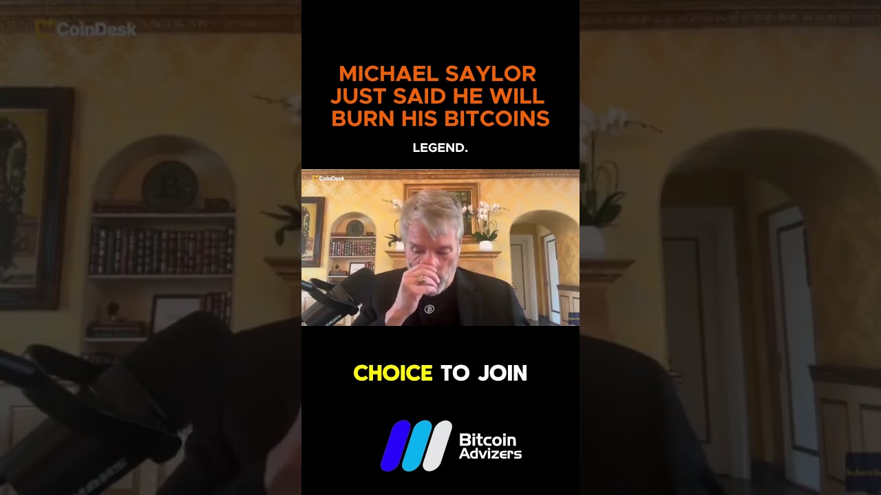 MICHAEL SAYLOR JUST SAID HE WILL BURN BILLIONS WORTH OF HIS #BITCOIN