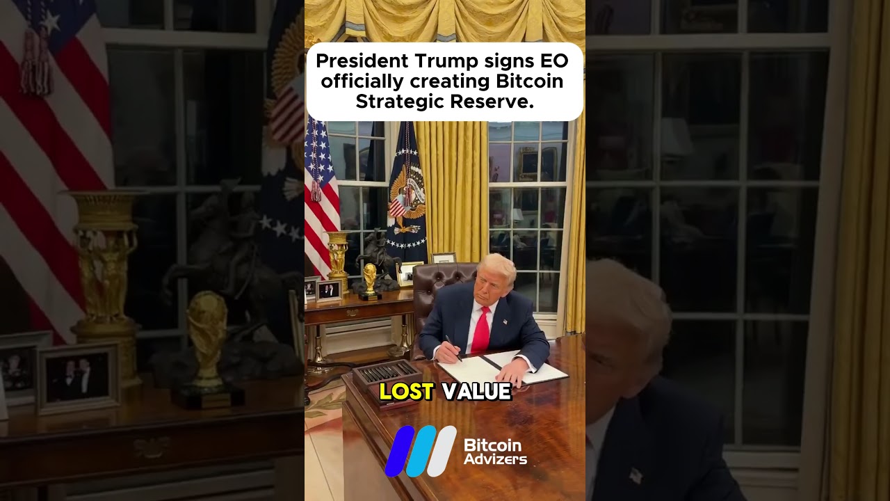 President Trump signs executive order officially creating a #Bitcoin Strategic Reserve.
